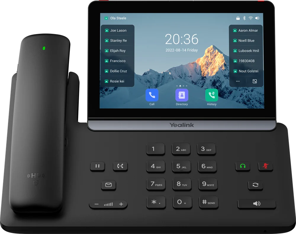 Yealink T88W Pro business desk phone with 7-inch colour touchscreen